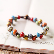 wholesale handcraft rope colorful porcelain jewelry bracelet bangle,men women adjustable bracelets jewelry gift for lover